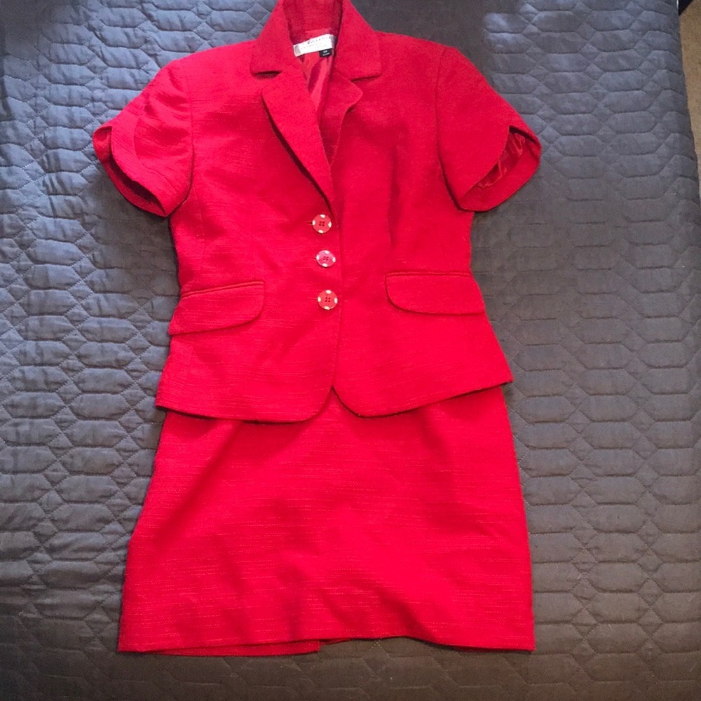 Like new red Tahari suit set